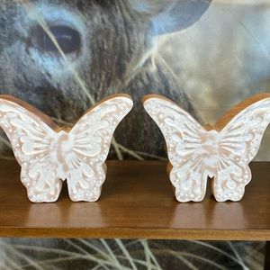 Wood white washed butterflies